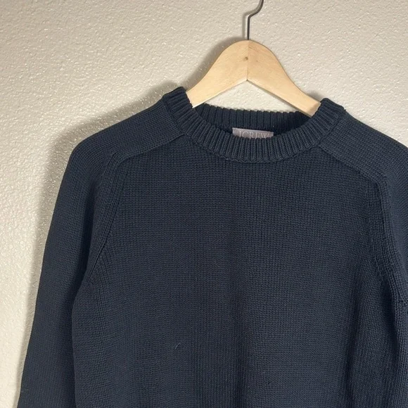 J. Crew Relaxed Pullover Crewneck Sweater black size M women’s - Picture 3 of 9